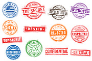 Grunge Commercial Vector Stamps, an Illustration by FourLeafLover (Thumbnail 3 of 4)