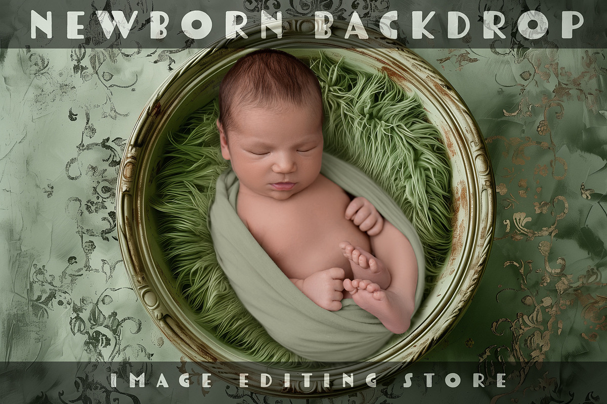 Newborn digital background - fur bed, a Background Graphic by Image Editing Store (Photo 2 of 2)