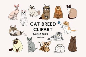 Breed Of Cat Clipart - Swiitery, an Animal Illustration by Iconixar & Friends