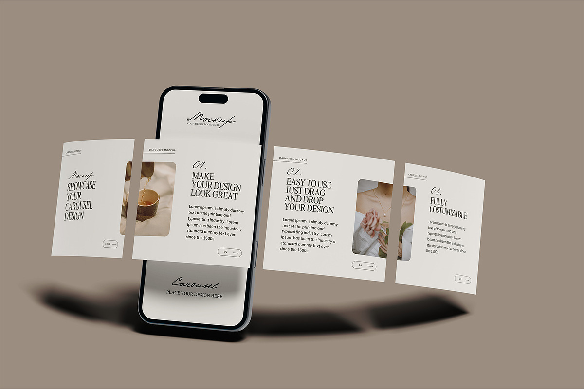 Square Carousel Mockup