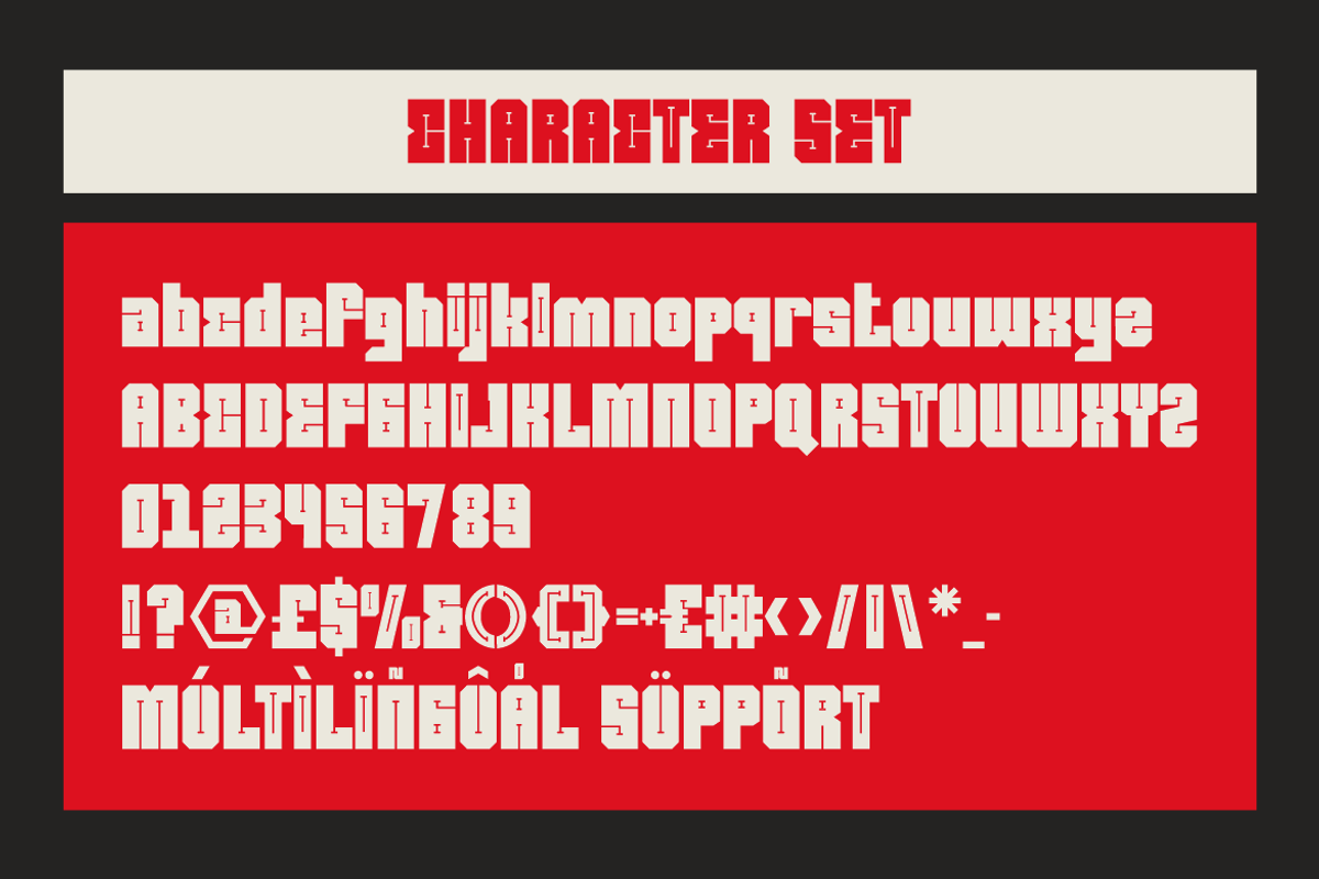 Dexvor Bold Industrial Display Font, a Font by PutraCetol Studio (Photo 5 of 5)