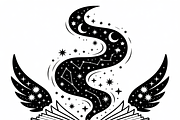 silhouette of a witch’s spellbook, an Illustration by Amazin_art (Thumbnail 2 of 20)