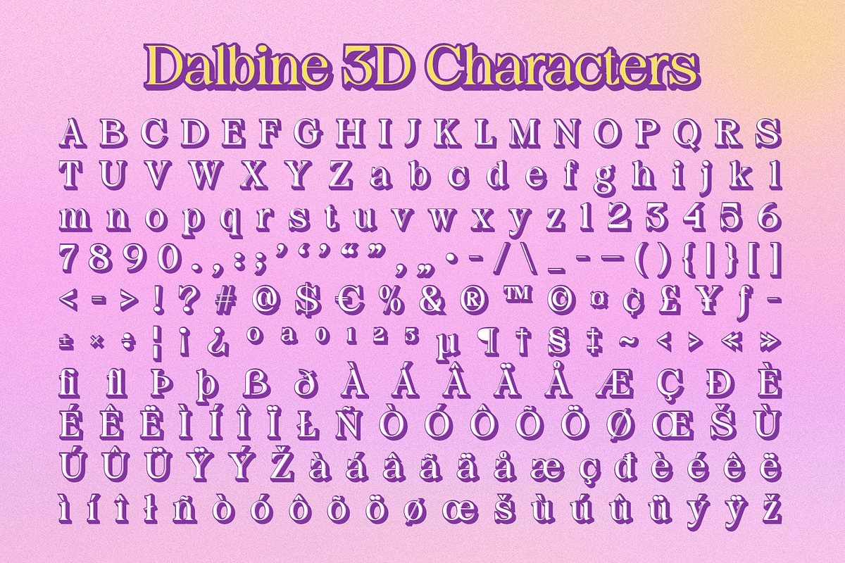 Dalbine 3D, a Serif Font by Craft Supply Co. (Photo 8 of 8)
