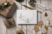 Christmas watercolor gold frames, a Decorative Illustration by Yuliya Art (Thumbnail 10 of 10)