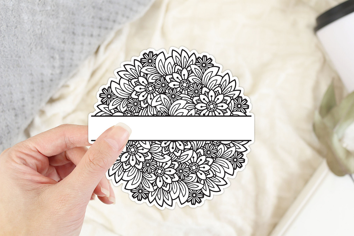 50 Split Floral Mandalas Bundle, a Decorative Illustration by Elinorka (Photo 7 of 9)