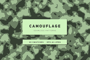 Thirty Camouflage Seamless Patterns