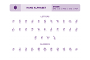Hand Alphabet A to Z and 0 to 10, an Icon by Pathlord (Thumbnail 4 of 8)