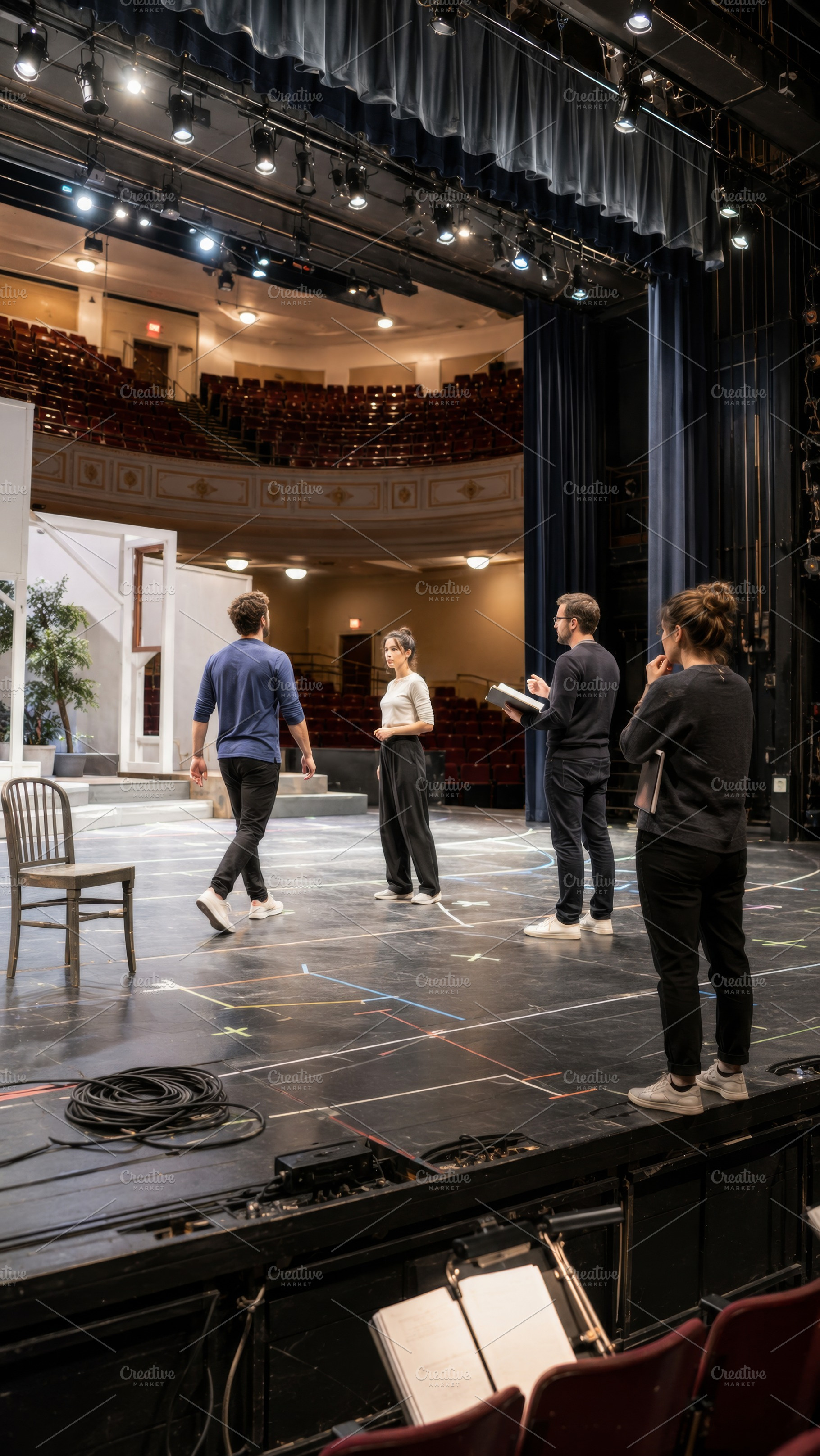 Theatre performing arts rehearsal on, a Photo by Dvoevnore photos