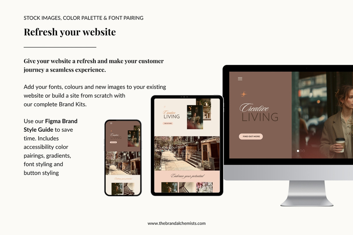 Vintage Vibes Brand System + UI Kit, an UI Kit Template by The Brand Alchemists (Photo 3 of 12)