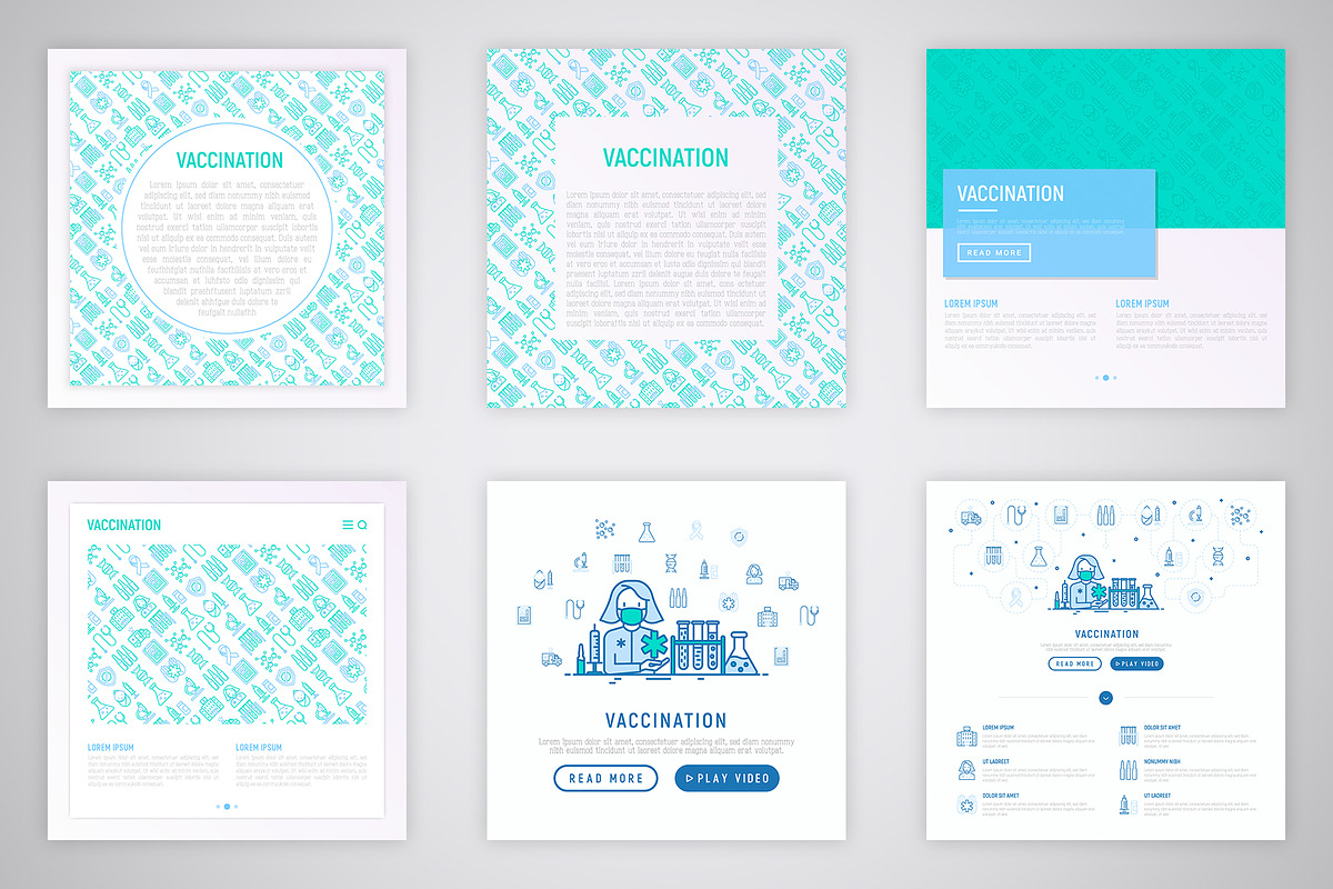 Vaccination Icons Set | Concept, an Outline Icon by Alex Blogoodf (Photo 7 of 12)