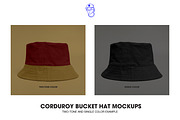 Corduroy bucket hat mockups, a Hat Mockup by made_by_nope (Thumbnail 4 of 5)