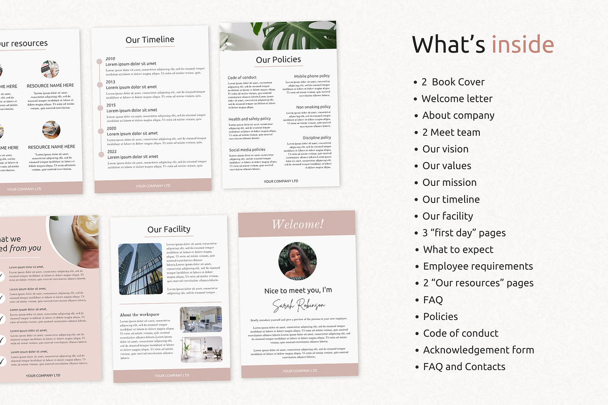 New Employee Handbook Template, a Branding & Logo Template by PittaFinePrint (Photo 3 of 7)