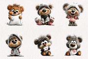 Teddy Bear -Themed Animal Art, a Seasonal Illustration by CreationArt (Thumbnail 2 of 6)