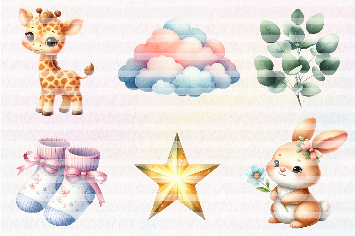 Baby Shower Clipart, an Illustration by CreationArt (Photo 3 of 5)
