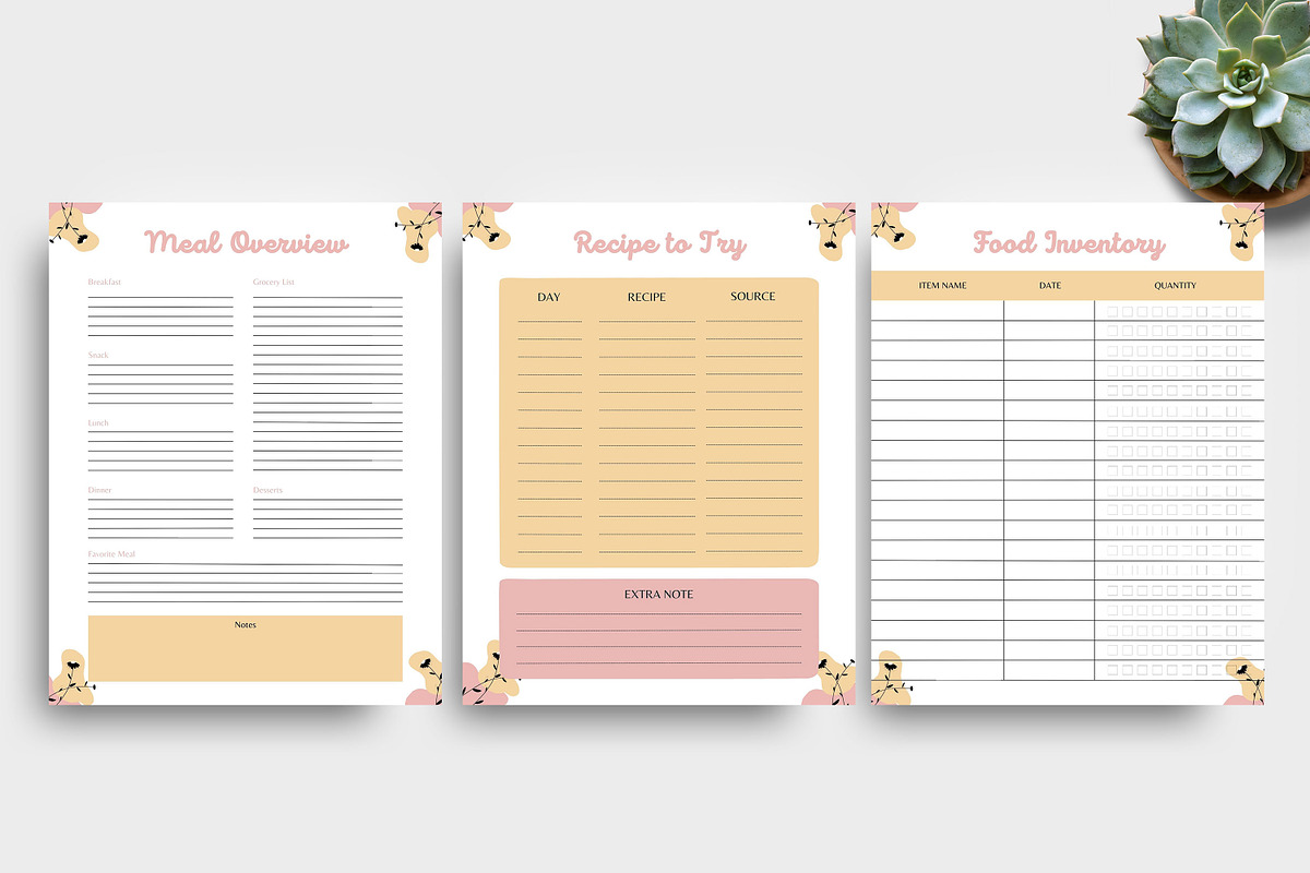 Editable Canva Meal Planner Template, a Stationery Template by Ultimate Template Shop (Photo 4 of 9)