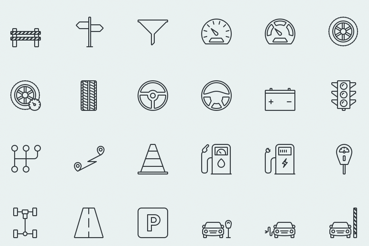 Cars & Transport Color Icons, an Icon by brandcut (Photo 3 of 4)