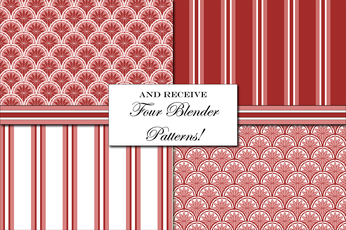 Red Toile de Jouy Patterns, a Pattern Graphic by RachelStudio (Photo 7 of 8)