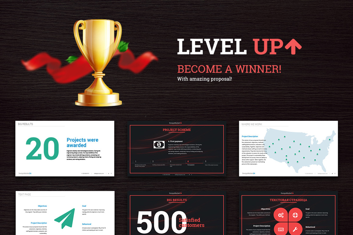 LevelUp — Business Proposal Template, a Presentation Template by designmarket24 (Photo 1 of 3)