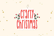 Crafty Christmas skinny font, a Handwritten Font by jyllyco (Thumbnail 1 of 7)