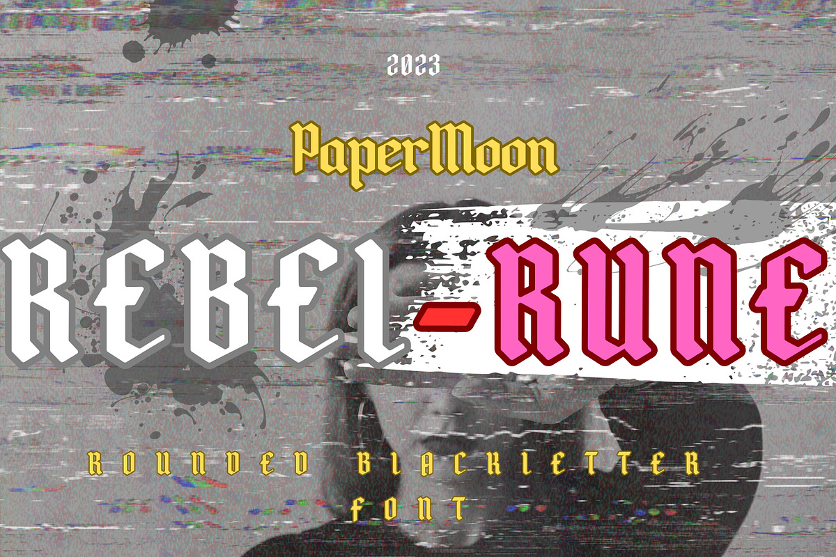 RebelRune - Rounded Blackletter Font, a Blackletter Font by PaperMoon (Photo 1 of 4)
