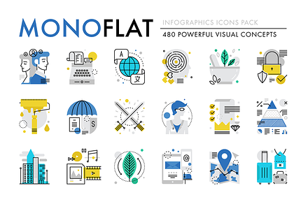 Monoflat Infographics Icons