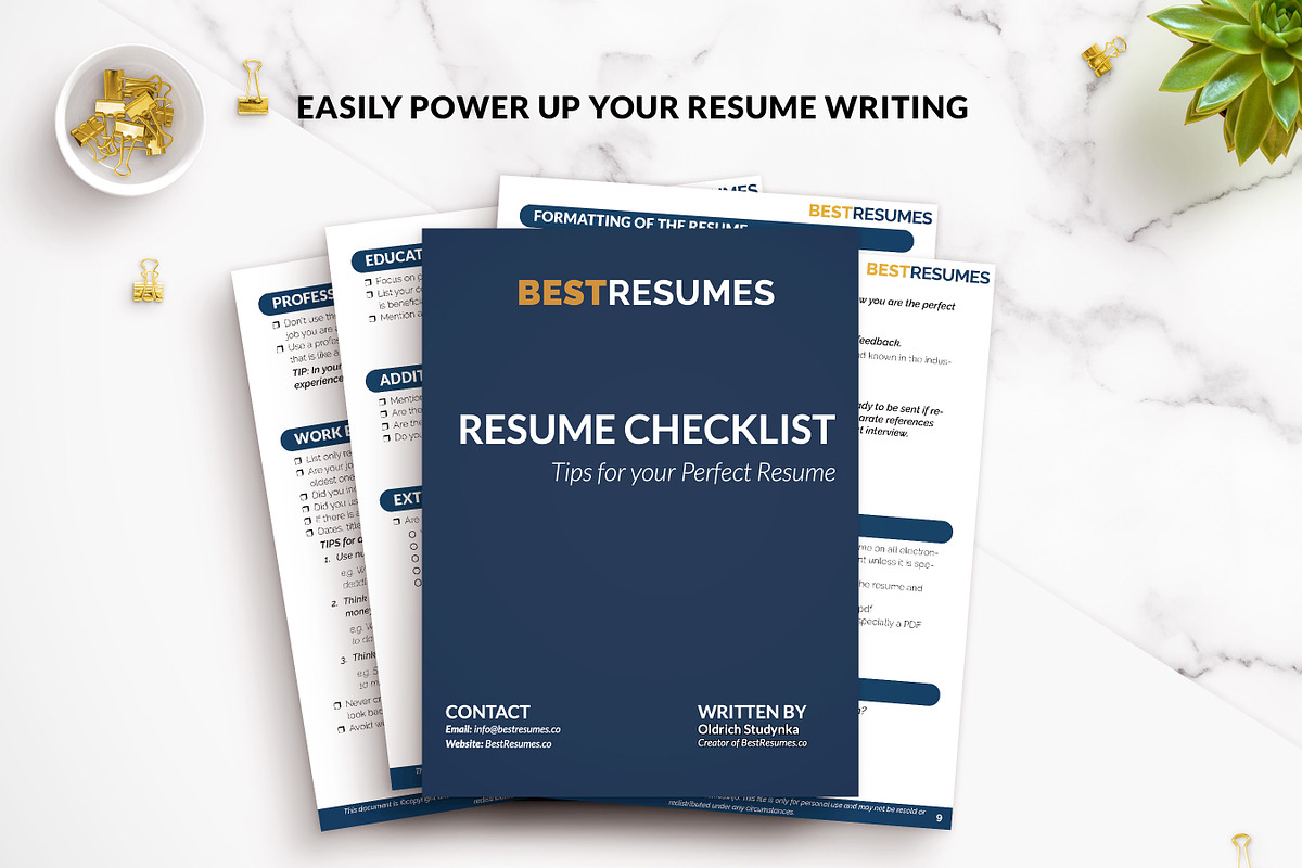 ATS Friendly Resume Template Gold, a Resume Template by BestResumes.Co (Photo 6 of 9)