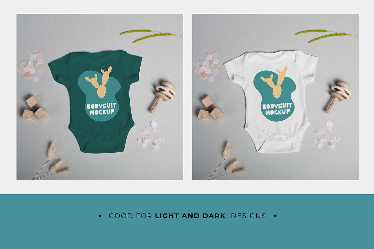 Baby Bodysuit Mockup Set + T-shirt, an Apparel Mockup by TrendkeyMockups (Photo 7 of 7)