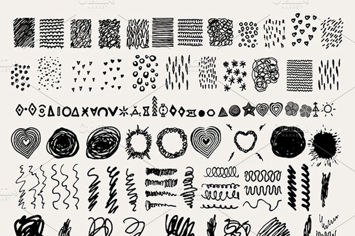 Hand drawn elements bundle, an Object Graphic by Somjai King (Photo 13 of 21)