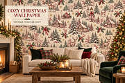 Vintage Holiday Toile Pattern Bundle, a Pattern Graphic by Olya Creative (Thumbnail 9 of 31)