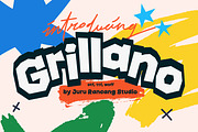 Grillano – Fun Blocky Display Font, a Sans Serif Font by Juru Rancang Studio (Thumbnail 1 of 6)