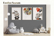 Festive Season. Cute Cats & Rabbits, an Animal Illustration by Cat In Colour (Thumbnail 15 of 16)