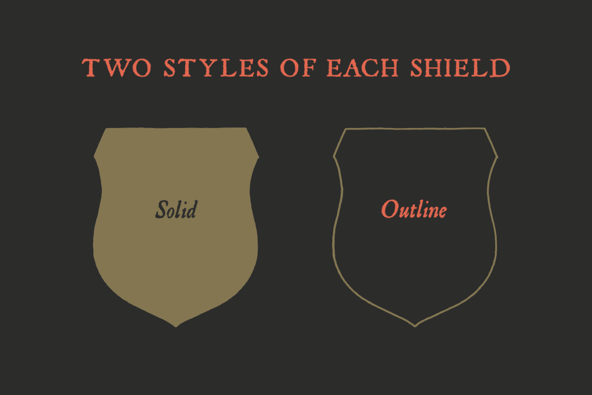 30 Shield Badge Shapes - By Hand preview 3