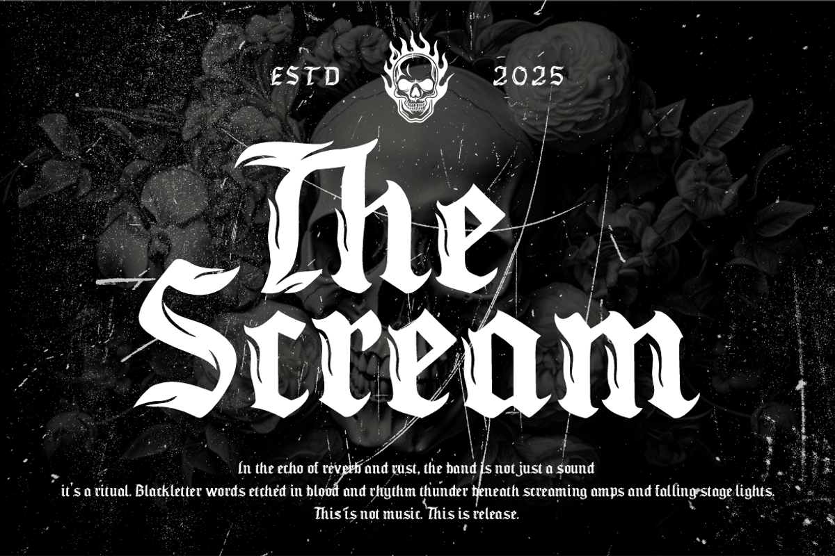 Vulture Kingdom Hardcore Blackletter, a Font by PutraCetol Studio (Photo 3 of 5)