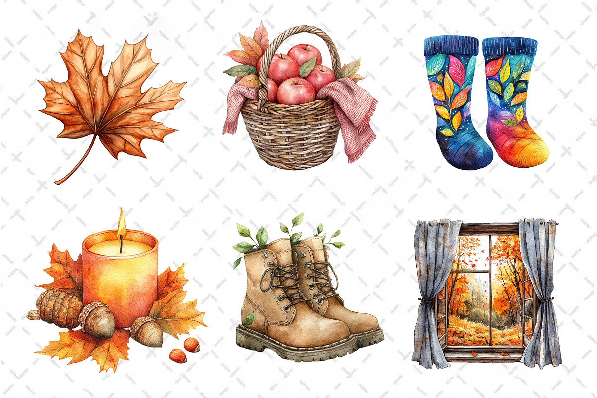 Autumn Clipart Cozy Fall Clipart, an Icon by Dream Creation (Photo 5 of 6)