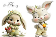 Whimsical Summer Bunny Fruits PNG, an Illustration by SinaCreation (Thumbnail 1 of 7)