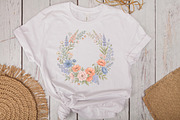 Watercolor Floral Wreaths Clipart, an Object Illustration by CraftArtStudio (Thumbnail 3 of 4)