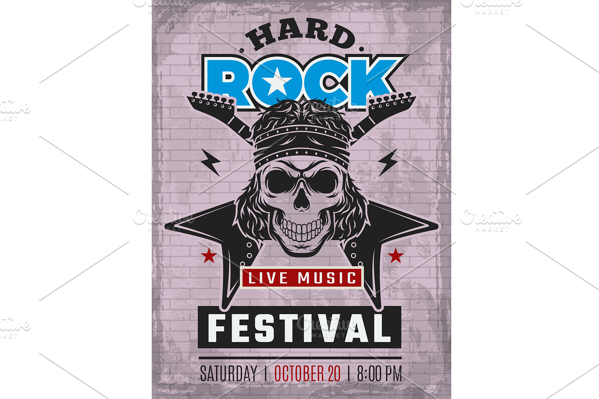 Rock festival. poster invitation at, a Sport Illustration by Onyx
