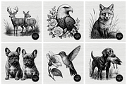 200+ Laser Burn Designs Bundle, an Animal Illustration by palmettosvg (Thumbnail 7 of 7)