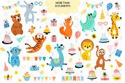 Cute Animals Birthday Greetings, an Animal Illustration by rosypatterns (Thumbnail 2 of 6)