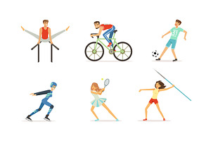 People Doing Different Kind of, a Sport Illustration by TopVectors