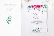 Watercolor Pink Roses Collection, an Illustration by YuliyaArtGarden (Thumbnail 4 of 10)