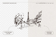 Paris Street Scene Sketches, a Work Illustration by TheMountBirdStudio (Thumbnail 2 of 7)