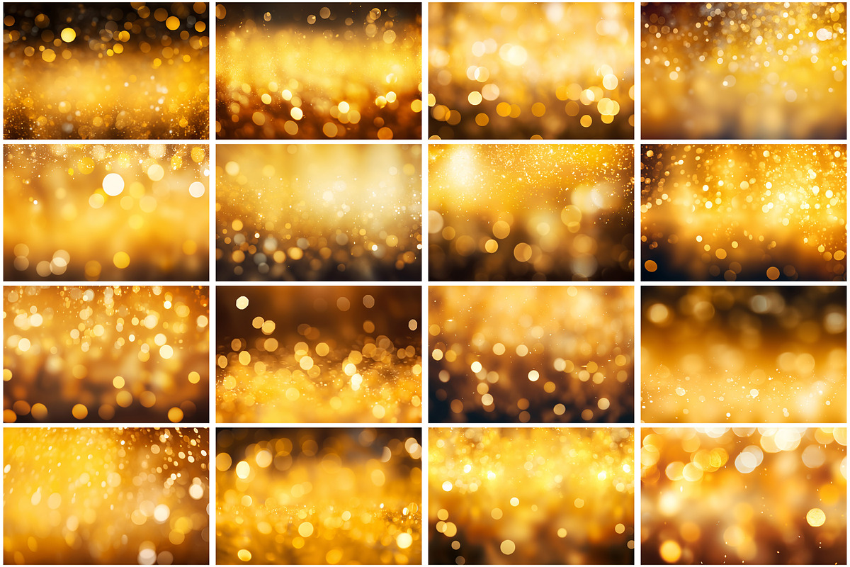 Golden Bokeh Wallpaper Bundle, a Background Graphic by Forhadx5 (Photo 7 of 8)