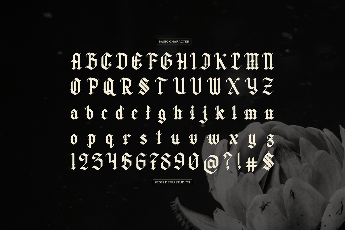 Bellanork | Blackletter Typeface, a Font by Denustudios (Photo 10 of 12)