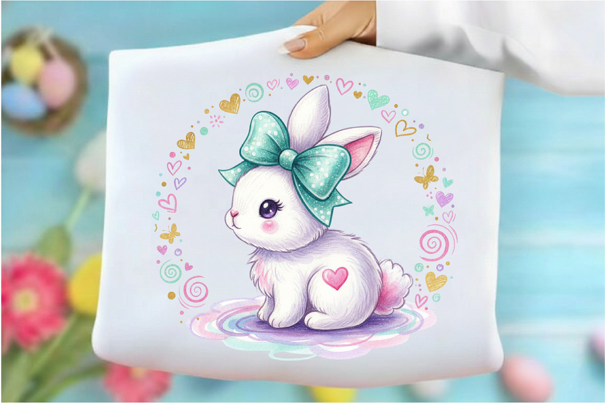 Pink Hand Drawn Coquette Bunny Png, an Illustration by Designking (Photo 4 of 5)