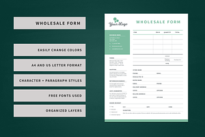 Wholesale Order Form Template
