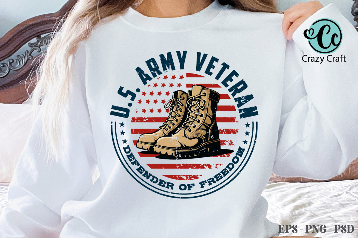 Veteran USA Military Design Bundle, a Person Illustration by CrazyCraft (Photo 5 of 5)