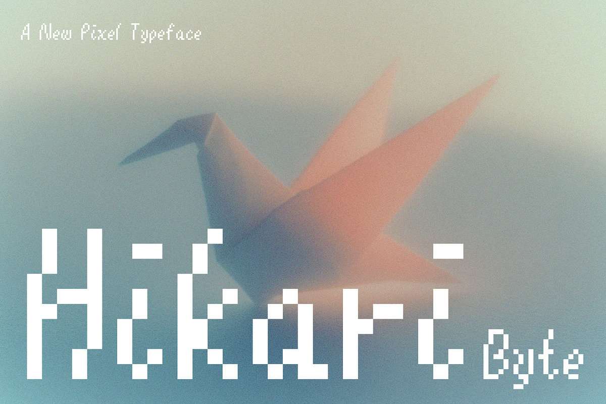 Hikari Byte - Pixel Font, a Sans Serif Font by HipFonts (Photo 1 of 8)