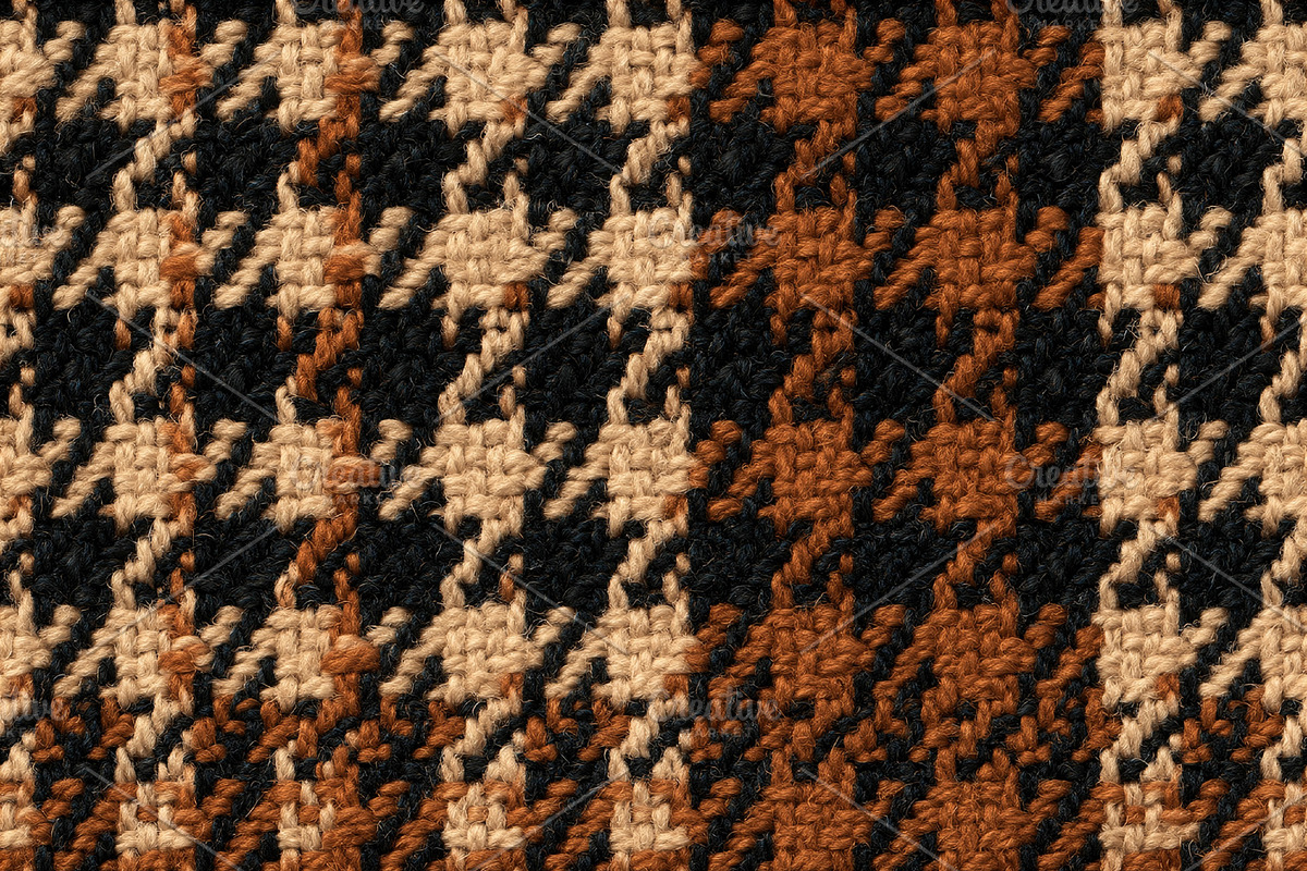 Seamless pattern houndstooth woven fabric featuring an elegant c, a Pattern Graphic by Studio ANNA