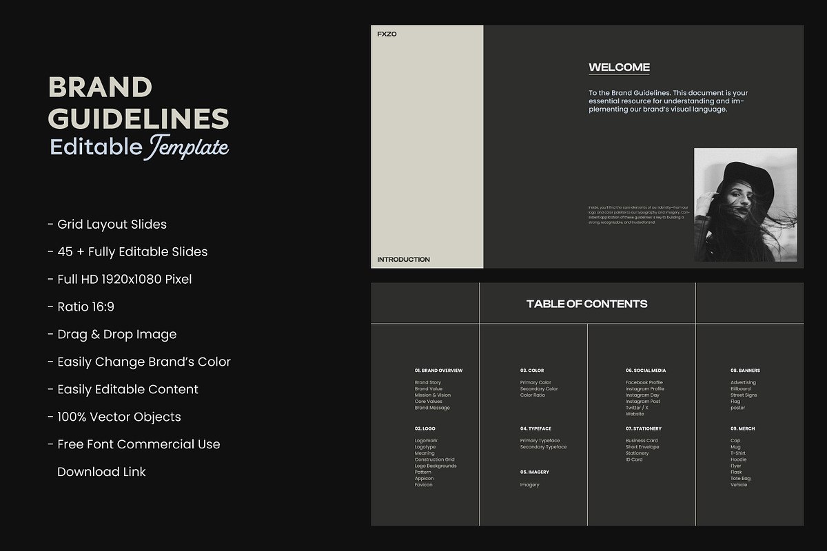 FXZO | Brand Guideline Template, a Branding & Logo Template by shaondesigns (Photo 2 of 8)